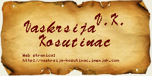 Vaskrsija Košutinac vizit kartica